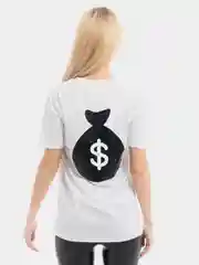 Белый футболка Make money not friends 21, белый