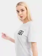 Белый футболка Make money not friends 21, белый