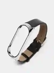 Угольный ремешок для Xiaomi Mi band 3, 4, 5, 6 кожаный, для фитнес браслета