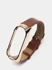 Терракотовый ремешок для Xiaomi Mi band 3, 4, 5, 6 кожаный, для фитнес браслета