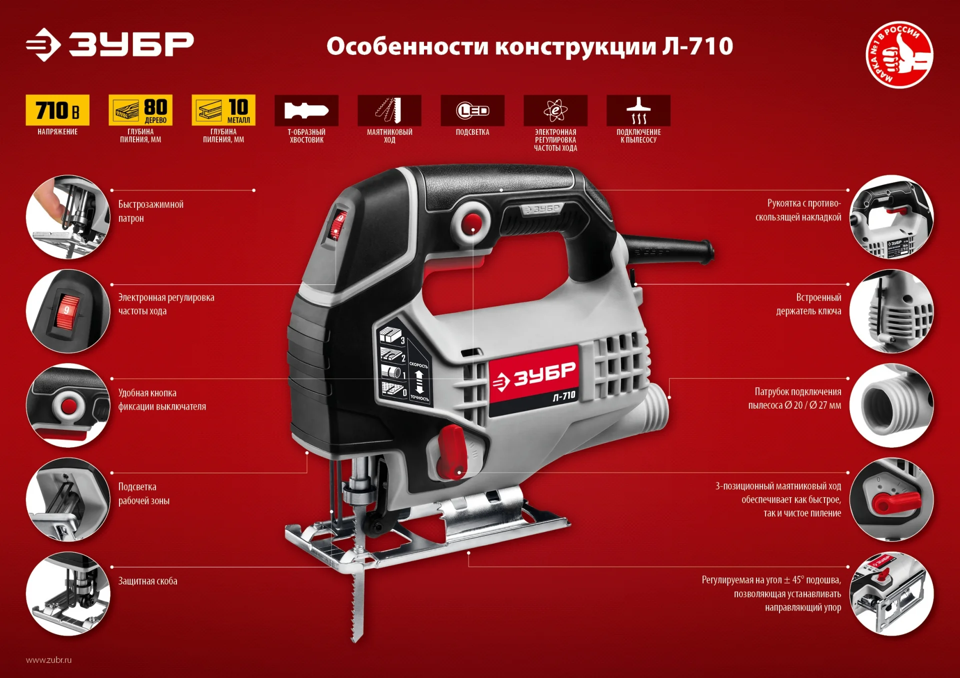 Лобзик электрический ЗУБР Л-710