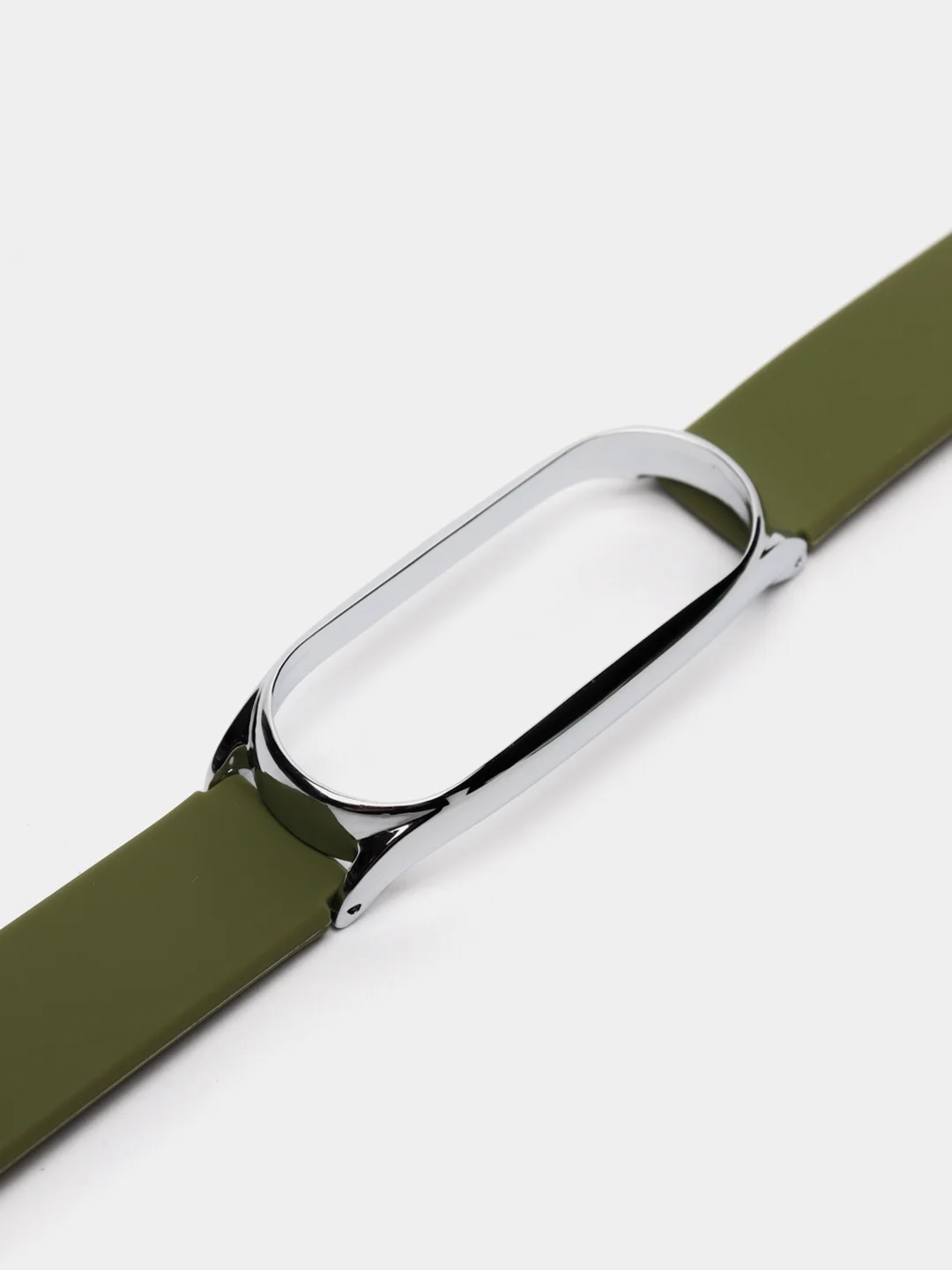 Хаки ремешок для Xiaomi mi band 3, 4, 5, 6, фирменный силиконовый, с металлической капсулой