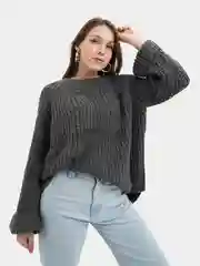 Свитер вязаный оверсайз крупной вязки Knit