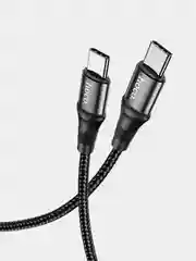 Серый кабель Hoco X50 Type-C to Type-C 100W 1 метр