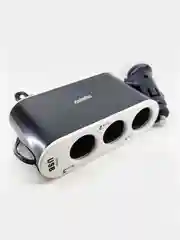 Разветвитель прикуривателя на 3 гнезда с тумблерами, выключателями + USB