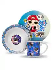 Набор посуды L.O.L. MC HAMMY  (Л.О.Л. МС ХЭММИ), 3 предмета, фарфор