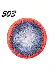 Коралловый меланж пряжа YarnArt Flowers Vivid 55% Хлопок 45% Полиакрил 250г 1000м