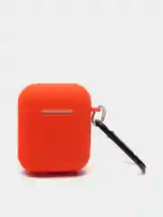 Оранжевый силиконовый чехол для беспроводных наушников AirPods