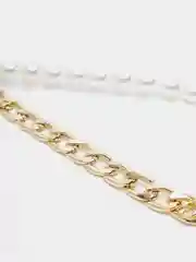 Золотистое ожерелье с жемчугом