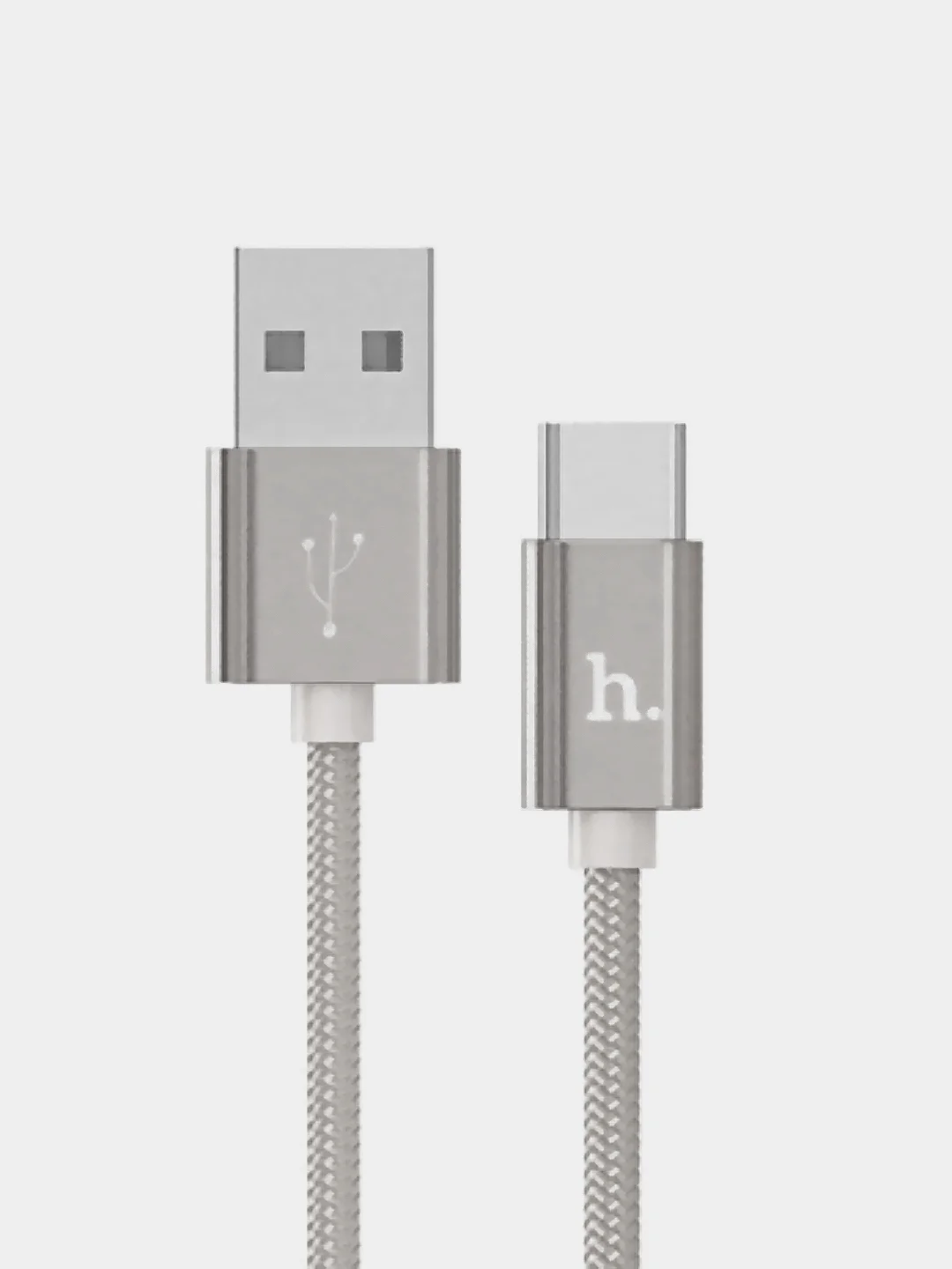 Серебряный кабель HOCO X2 Type-C для Android (1м, 3A)