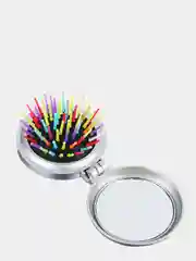 Карманное зеркало со складной расческой для волос