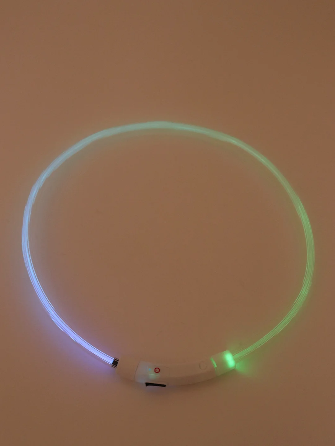 Лавандовый светящийся LED ошейник силиконовый для собак, на USB зарядке
