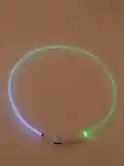 Лавандовый светящийся LED ошейник силиконовый для собак, на USB зарядке