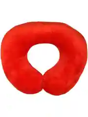 Красный подушка дорожная MATEX "BAGEL",  для поддержки головы и шеи, мех, 37 х 35 х 9 см
