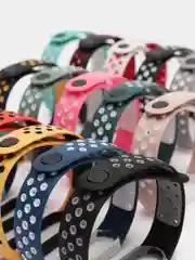 Багровый ремешок для Xiaomi Mi Band 5 / 6 / 7 cиликоновый спортивный (Сяоми ми бенд))