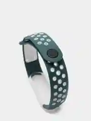 Лесной зеленый ремешок для Xiaomi Mi Band 5 / 6 / 7 cиликоновый спортивный (Сяоми ми бенд))