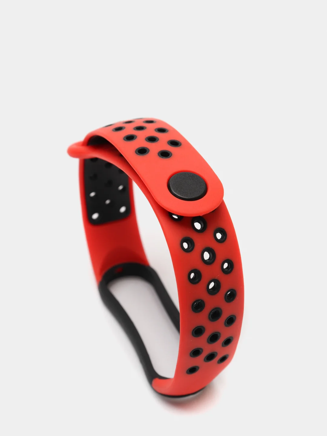 Красный ремешок для Xiaomi Mi Band 5 / 6 / 7 cиликоновый спортивный (Сяоми ми бенд))