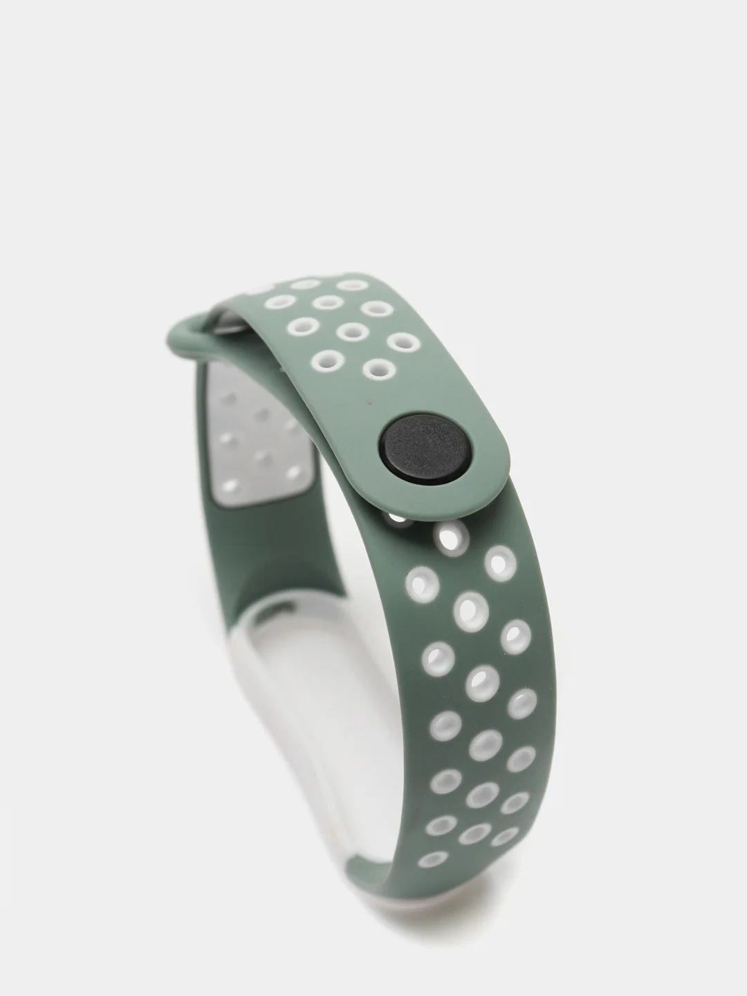 Оливковый ремешок для Xiaomi Mi Band 5 / 6 / 7 cиликоновый спортивный (Сяоми ми бенд))