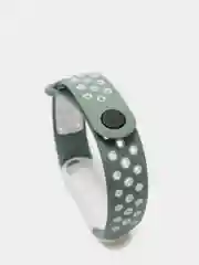 Оливковый ремешок для Xiaomi Mi Band 5 / 6 / 7 cиликоновый спортивный (Сяоми ми бенд))
