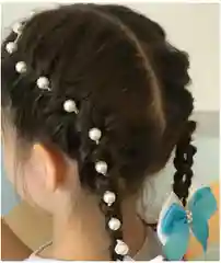 Белый лента для плетения кос