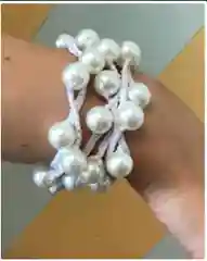 Белый лента для плетения кос