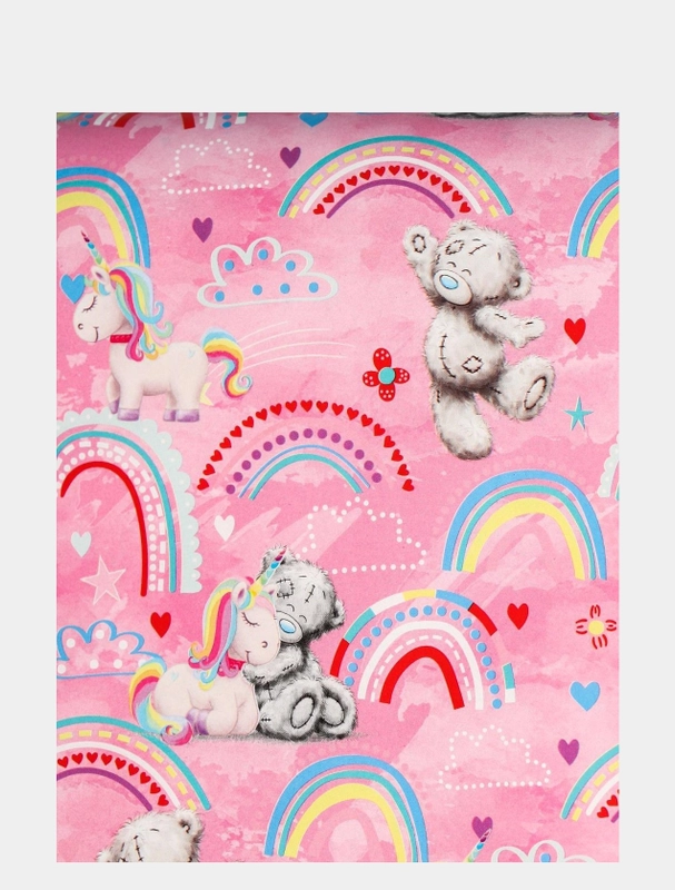 Бумага упаковочная глянцевая подарочная двусторонняя Me To You 60 x 90 см