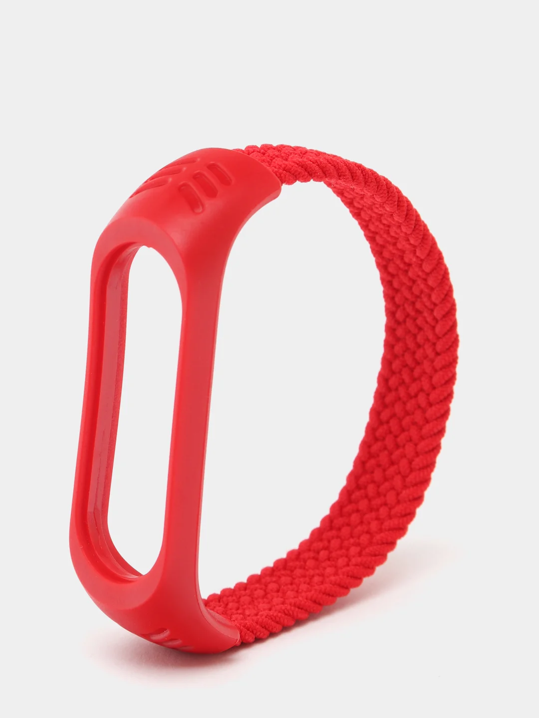 Красный плетеный нейлоновый ремешок / монобраслет для Xiaomi Mi Band 3, 4, 5 и 6