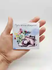 Фиолетовый открытка мини "На каждый день", 8 х 8 см, к подарку