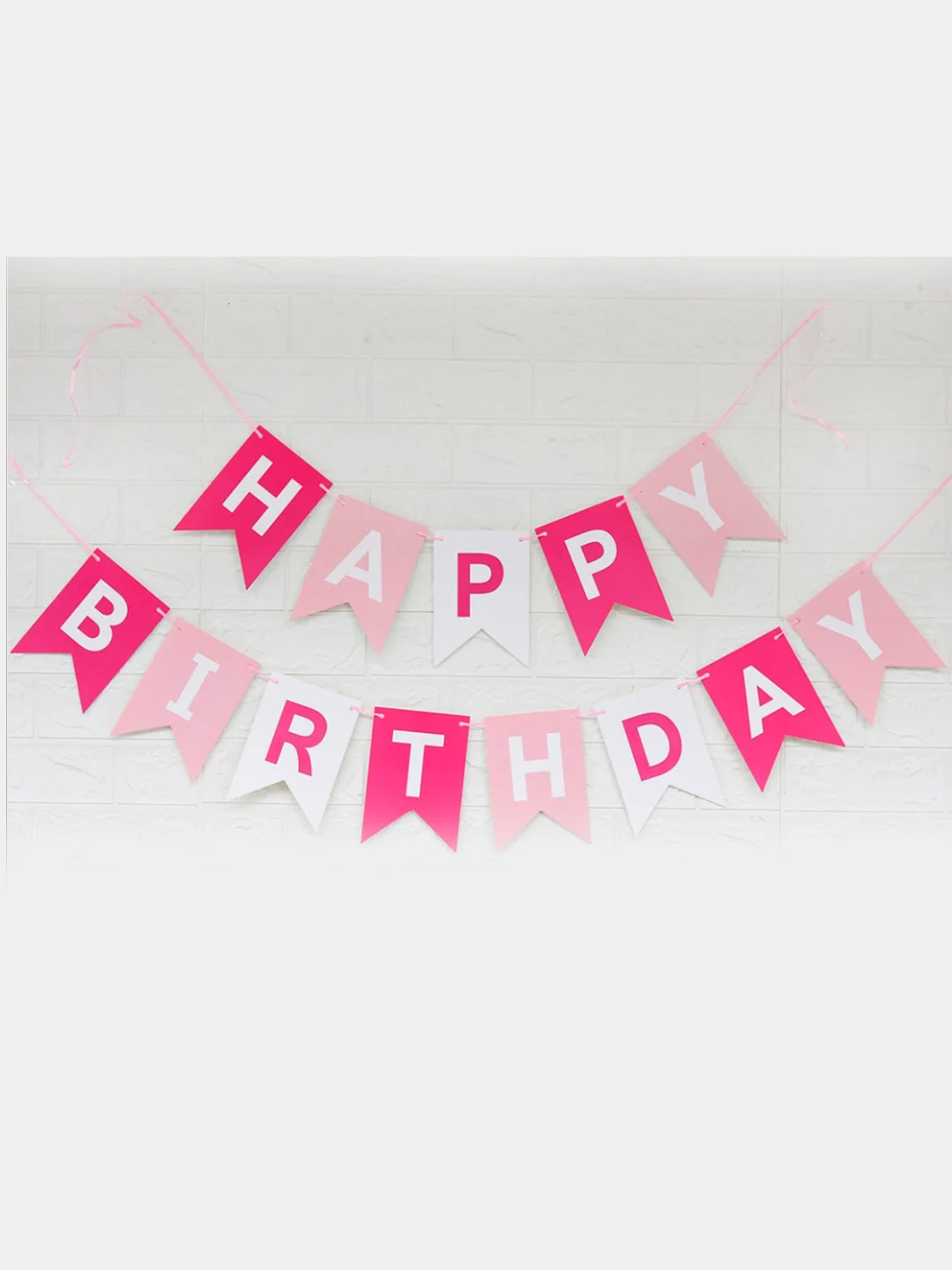 Голубой флажки, гирлянда "Happy Birthday"