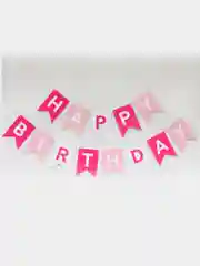 Голубой флажки, гирлянда "Happy Birthday"