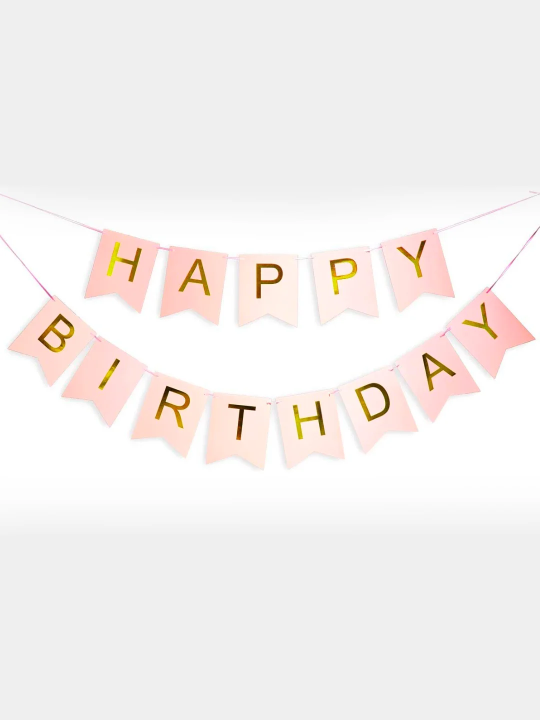 Голубой флажки, гирлянда "Happy Birthday"