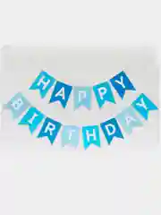 Голубой флажки, гирлянда "Happy Birthday"