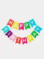 Голубой флажки, гирлянда "Happy Birthday"