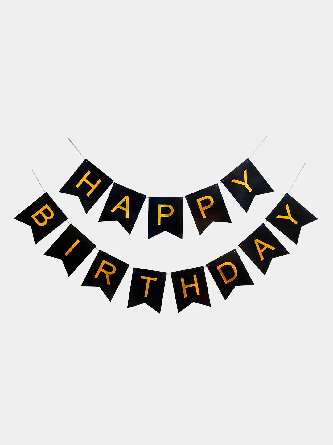 Голубой флажки, гирлянда "Happy Birthday"