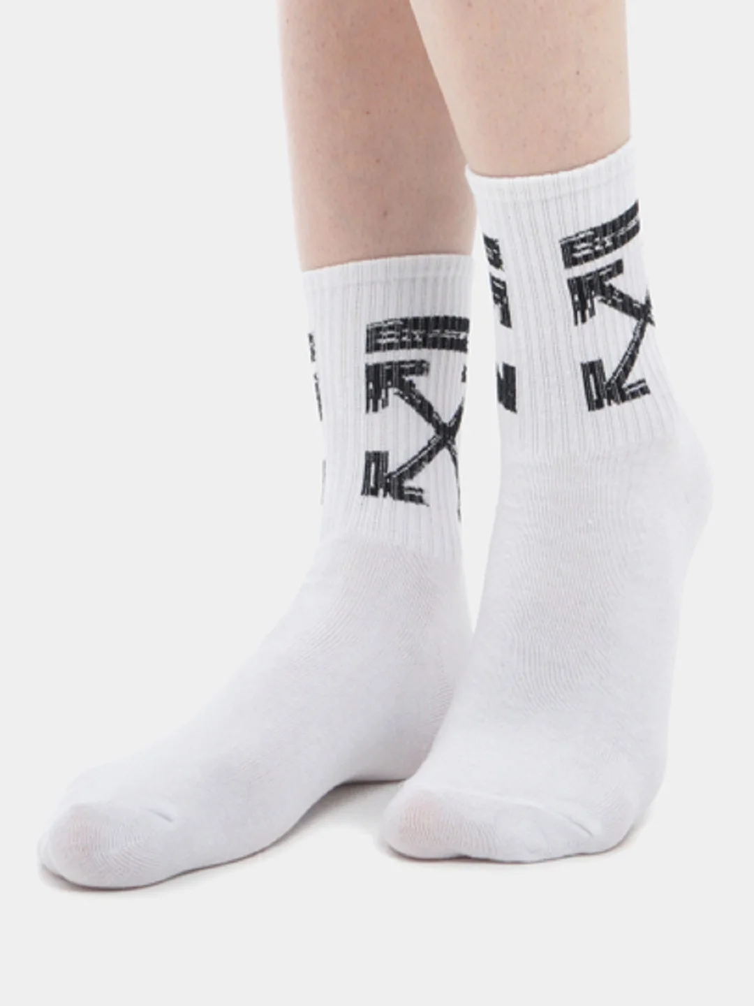 Белые мужские носки, размер: 41-47 (one-size)