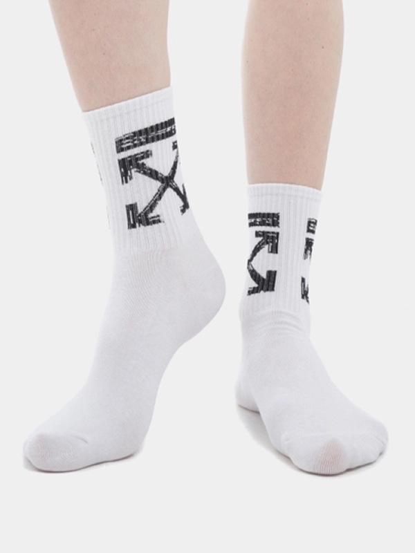 Белые мужские носки, размер: 41-47 (one-size)