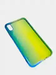 Зеленый чехол iPhone XR, Xs Max силиконовый прозрачный с градиентом