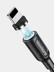 Черный usb кабель Borofone BX41 Lightning магнитный 2.4A 1m (для Apple iPhone)