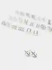Серьги серебряные знака зодиака