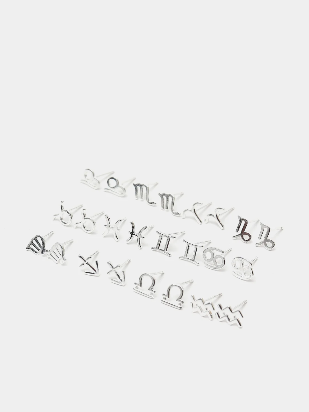 Серьги серебряные знака зодиака