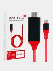Черный type-с на HDMI кабель переходник / для ноутбука / адаптер / кабель USB 3.1 TYPE-C к HDMI