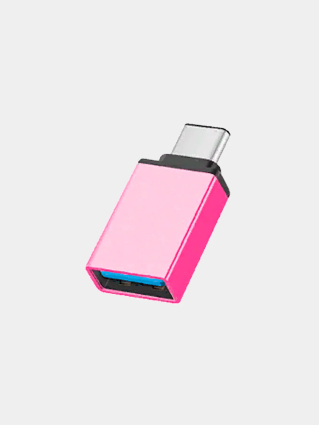 Розовый переходник OTG (отг) type-c