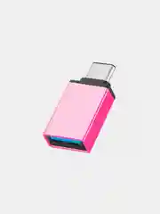 Розовый переходник OTG (отг) type-c