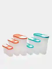 Контейнер для сыпучих продуктов, набор 3 шт, 1,3/ 2,2/ 4 л, 2 цвета