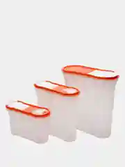 Манго контейнер для сыпучих продуктов, набор 3 шт, 1,3/ 2,2/ 4 л, 2 цвета