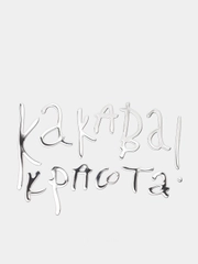 Металлическая наклейка-стикер "Какава Красота" на телефон / авто