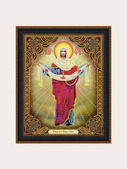 Алмазная мозаика икона "Покров Пресвятой Богородицы", LP111, 27*33 см
