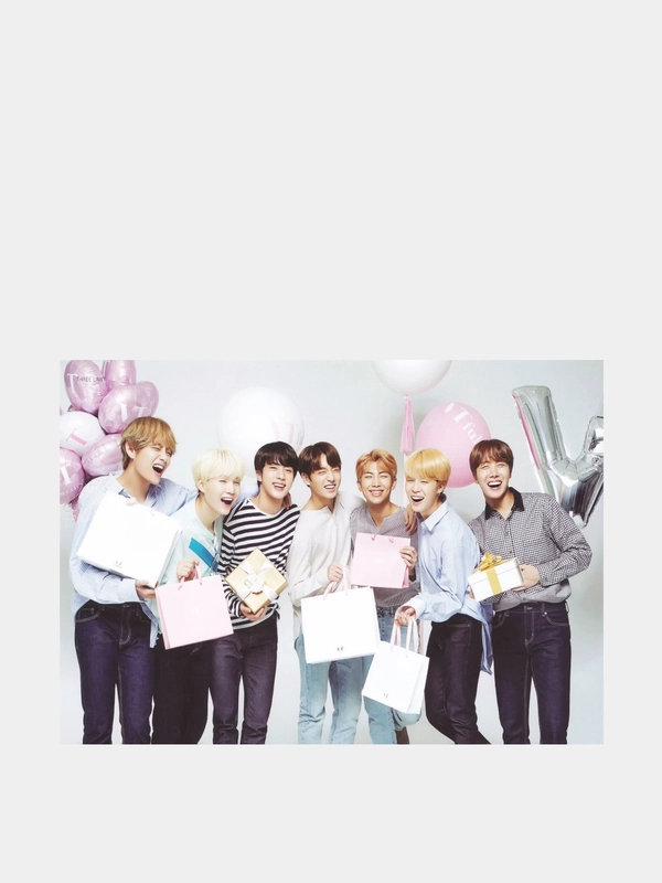 Конверт подарочный для денег с фото открыткой k-pop "BTS" с днём рождения