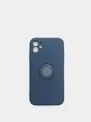 Синий чехол силиконовый с кольцом для iPhone 11, 12, 12 Pro Max, 13, 13 mini айфон про макс
