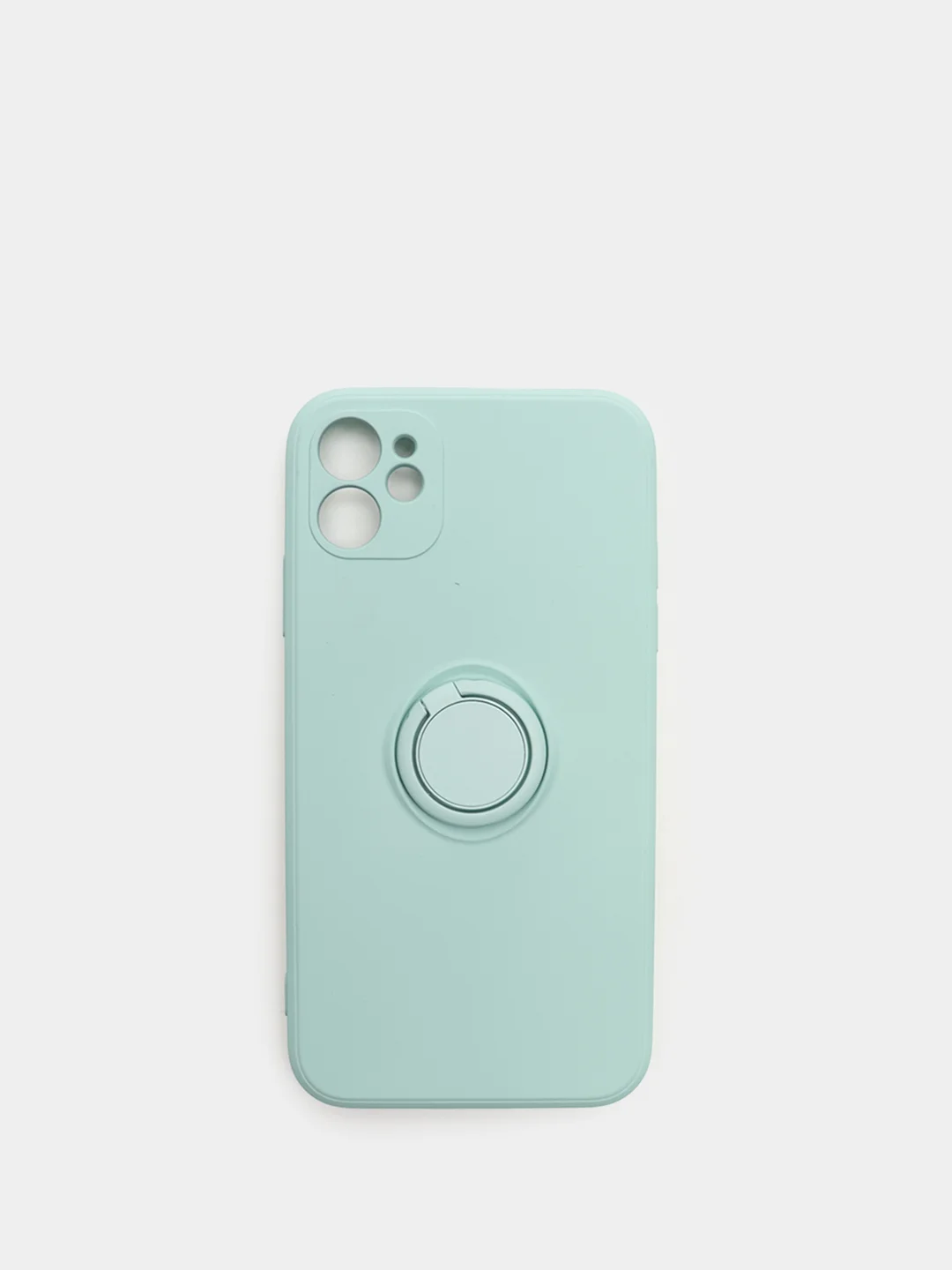 Мятный чехол силиконовый с кольцом для iPhone 11, 12, 12 Pro Max, 13, 13 mini айфон про макс